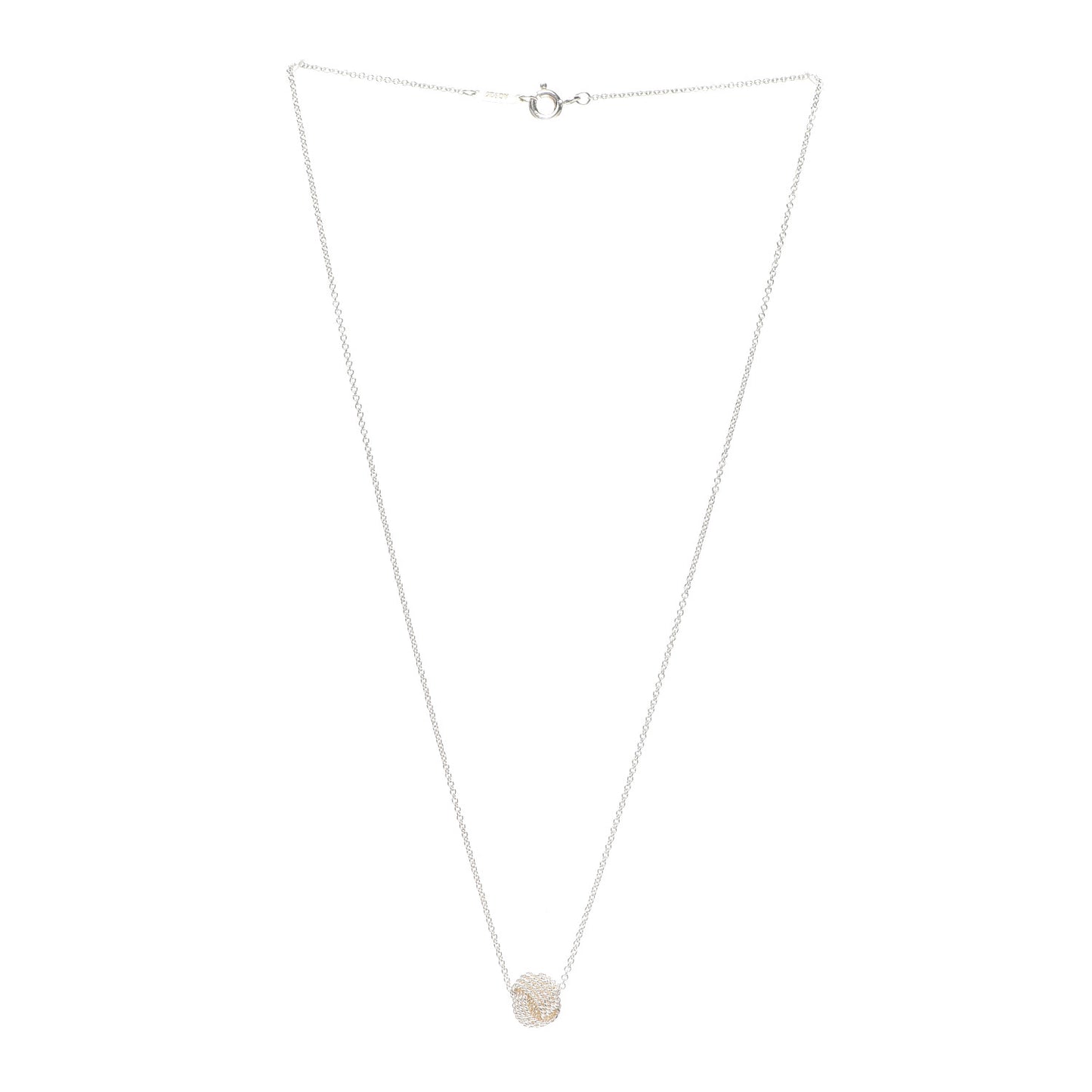 Sterling Silver Twist Knot Pendant Necklace