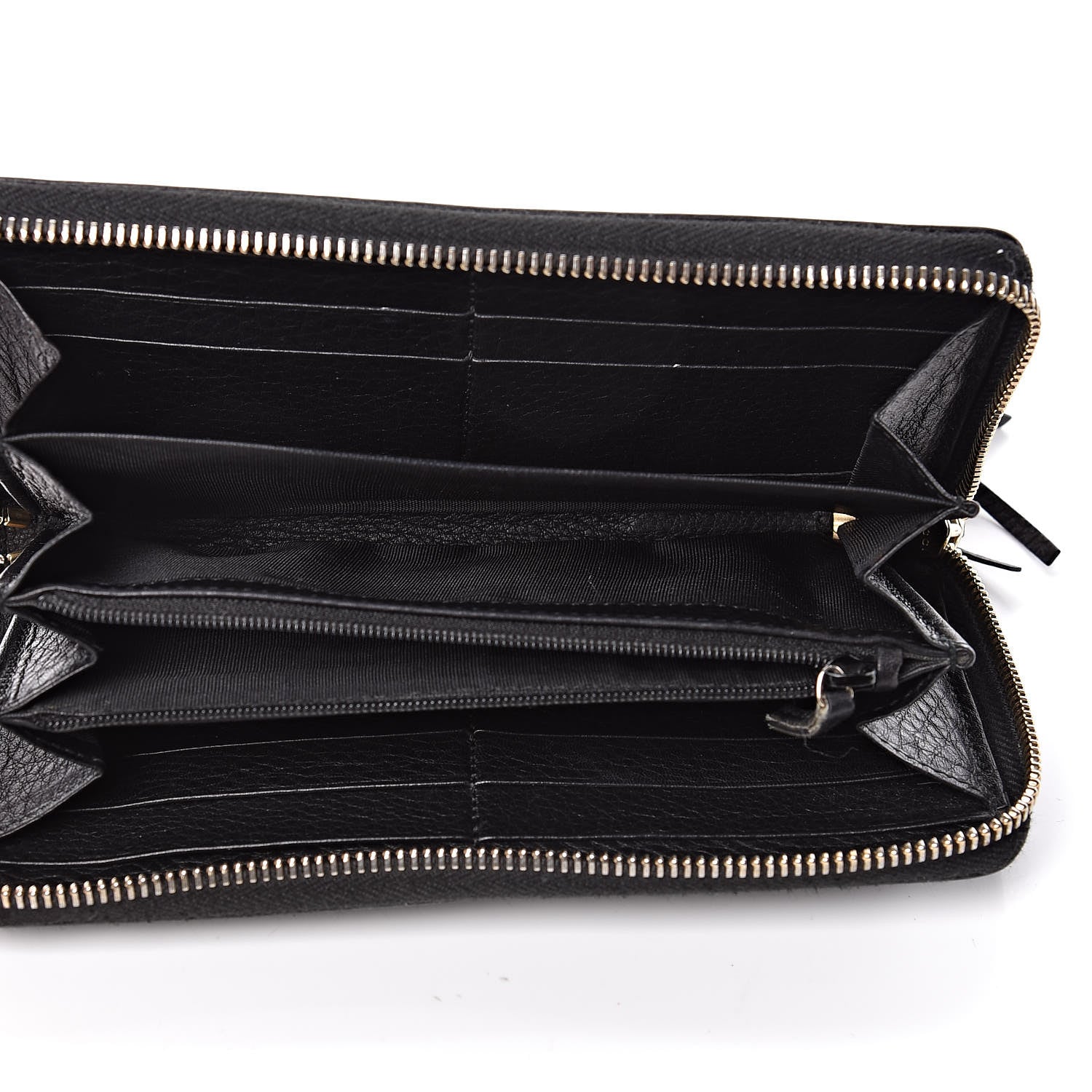 Gucci Calfskin Soho Zip Around Wallet Black 5 of 10