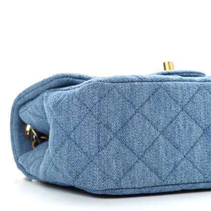 Chanel Denim Quilted Mini Pearl Crush Flap Blue 9 of 11