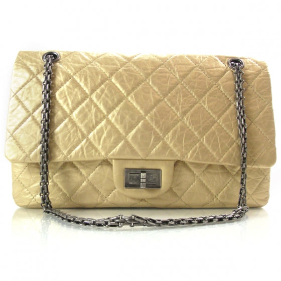 Matte Leather 2.55 Reissue 227 Jumbo Flap Gold