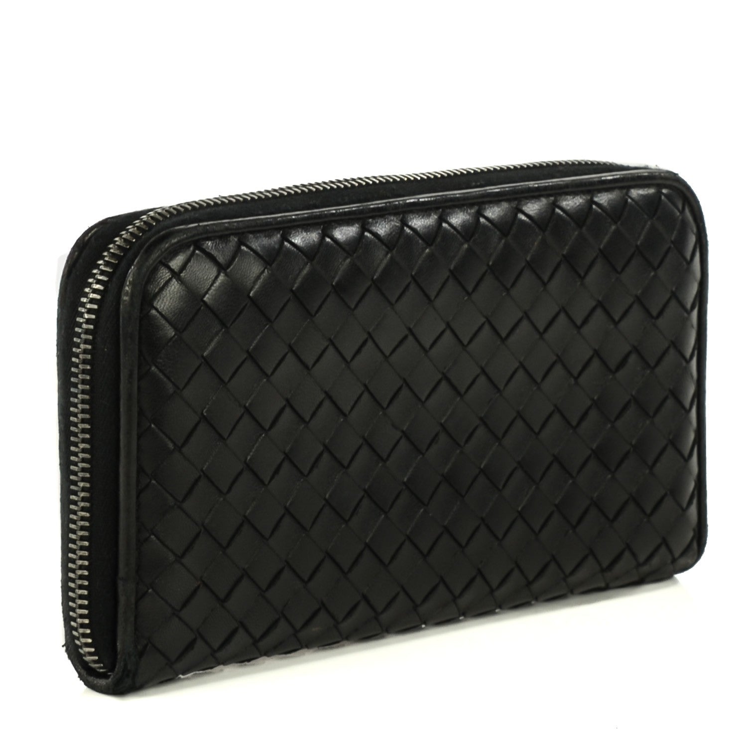 Bottega Veneta Nappa Intrecciato Zip Around Wallet Black 3 of 8