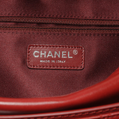 Chanel Lambskin Quilted Citizen Zip Large Flap Dark Red 6 of 8