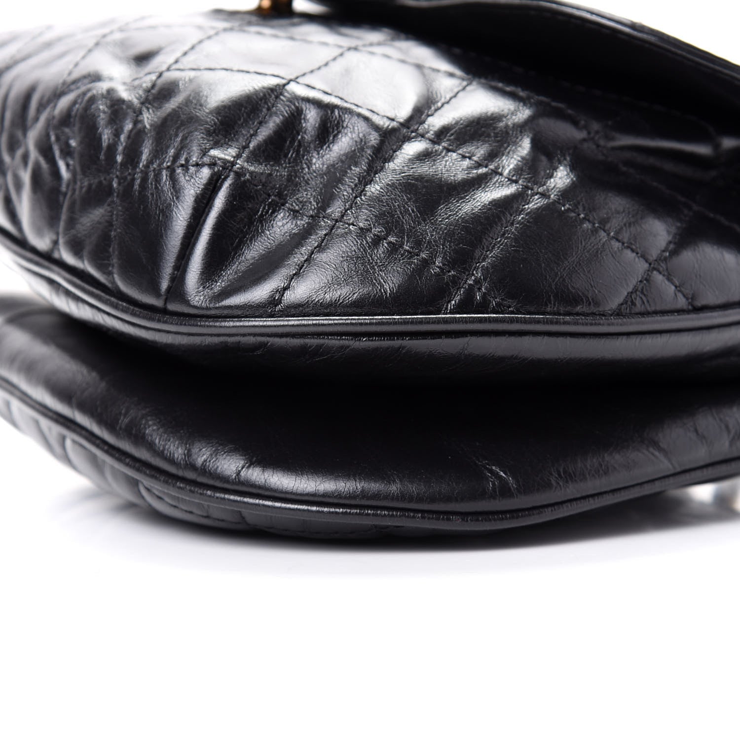 Chanel Glazed Calfskin Quilted Medium Bubble CC Flap Black 7 of 10