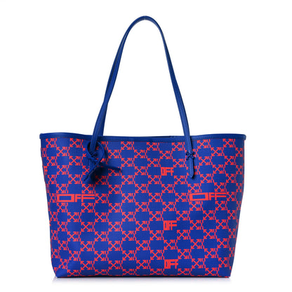 Off-White Coated Canvas Arrow Print Day Off Tote Bag Cobalt Blue 3 of 10