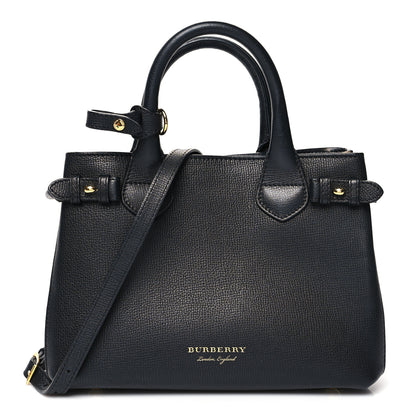 Burberry Derby Calfskin House Check Small Banner Tote Black 1 of 14