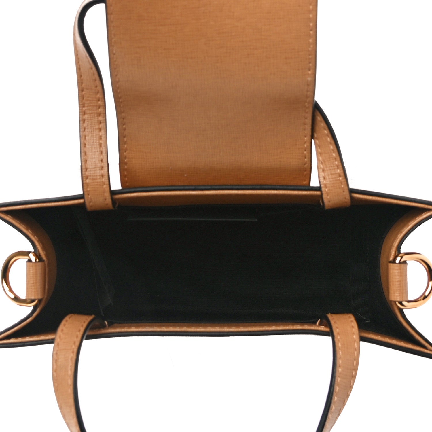 Versace Saffiano Virtus Top Handle Shoulder Bag Camel 5 of 9