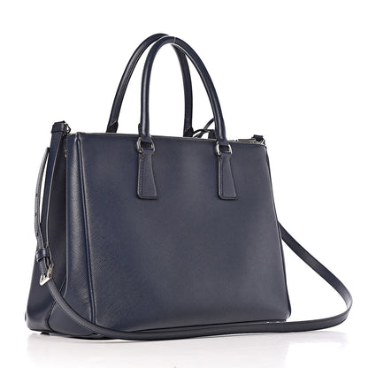 Prada Saffiano Medium Galleria Double Zip Tote Baltico 3 of 14