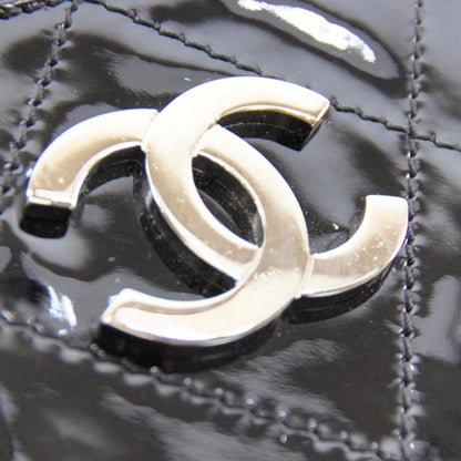 Chanel Patent Diamond Stitched Clutch Bag Black 5 of 8