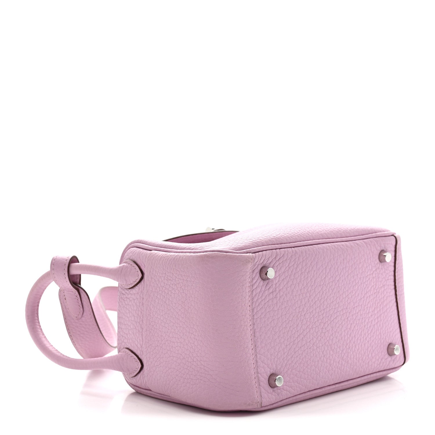 Hermes Taurillon Clemence Mini Lindy 20 Mauve Sylvestre 4 of 12