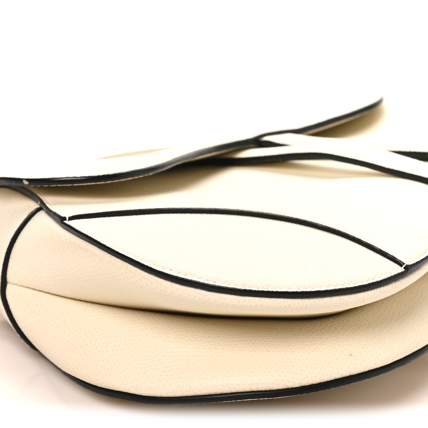 Christian Dior Grained Calfskin Saddle Bag White 8 of 9
