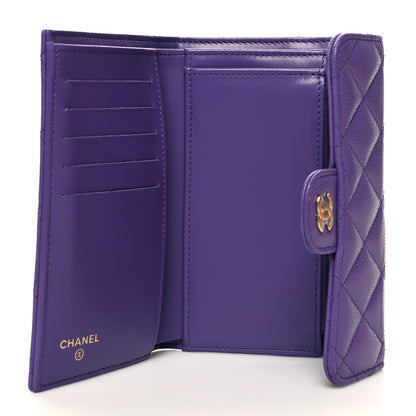 Chanel Caviar Quilted Medium Flap Wallet Purple 5 of 11