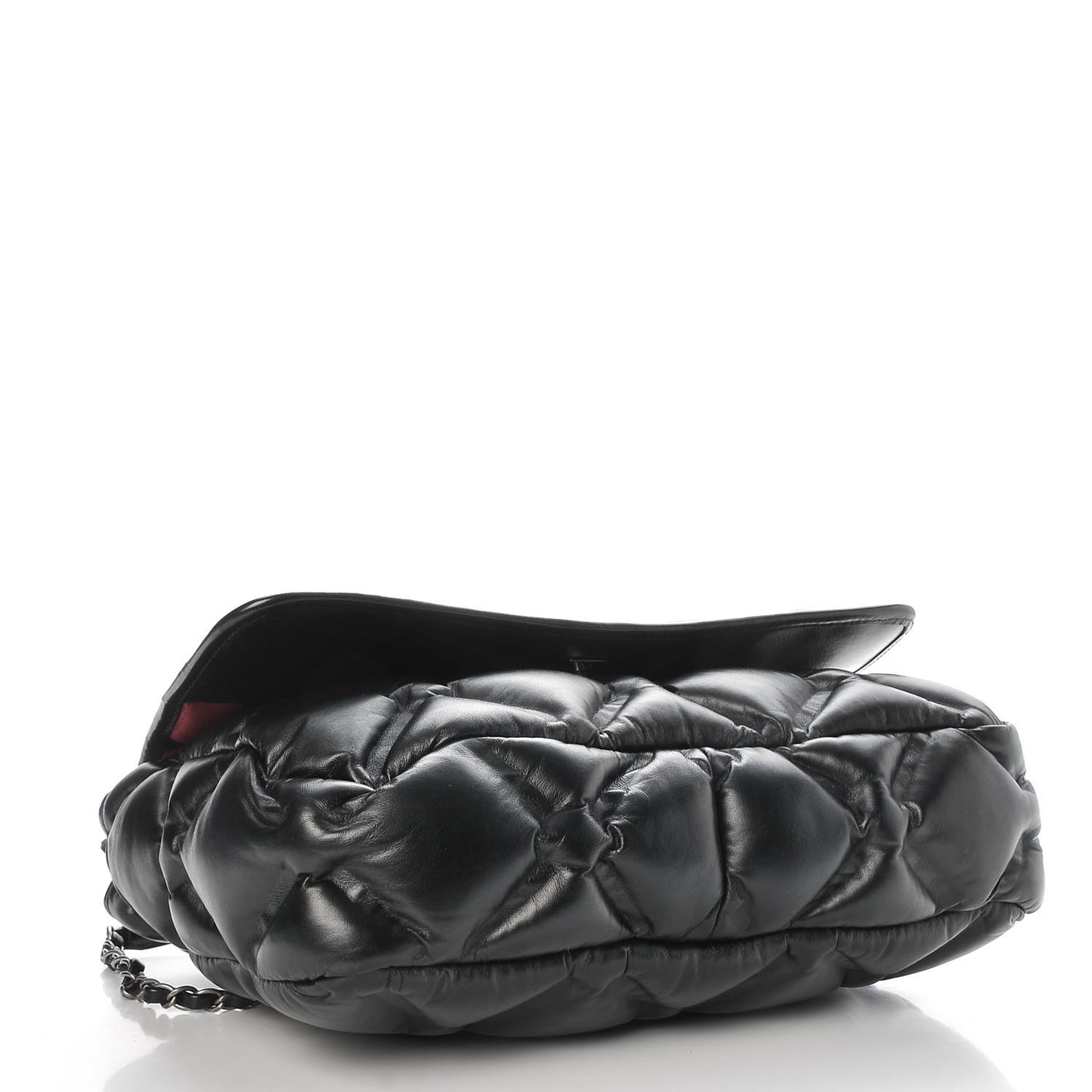 Calfskin Quilted Large Chesterfield Flap Black