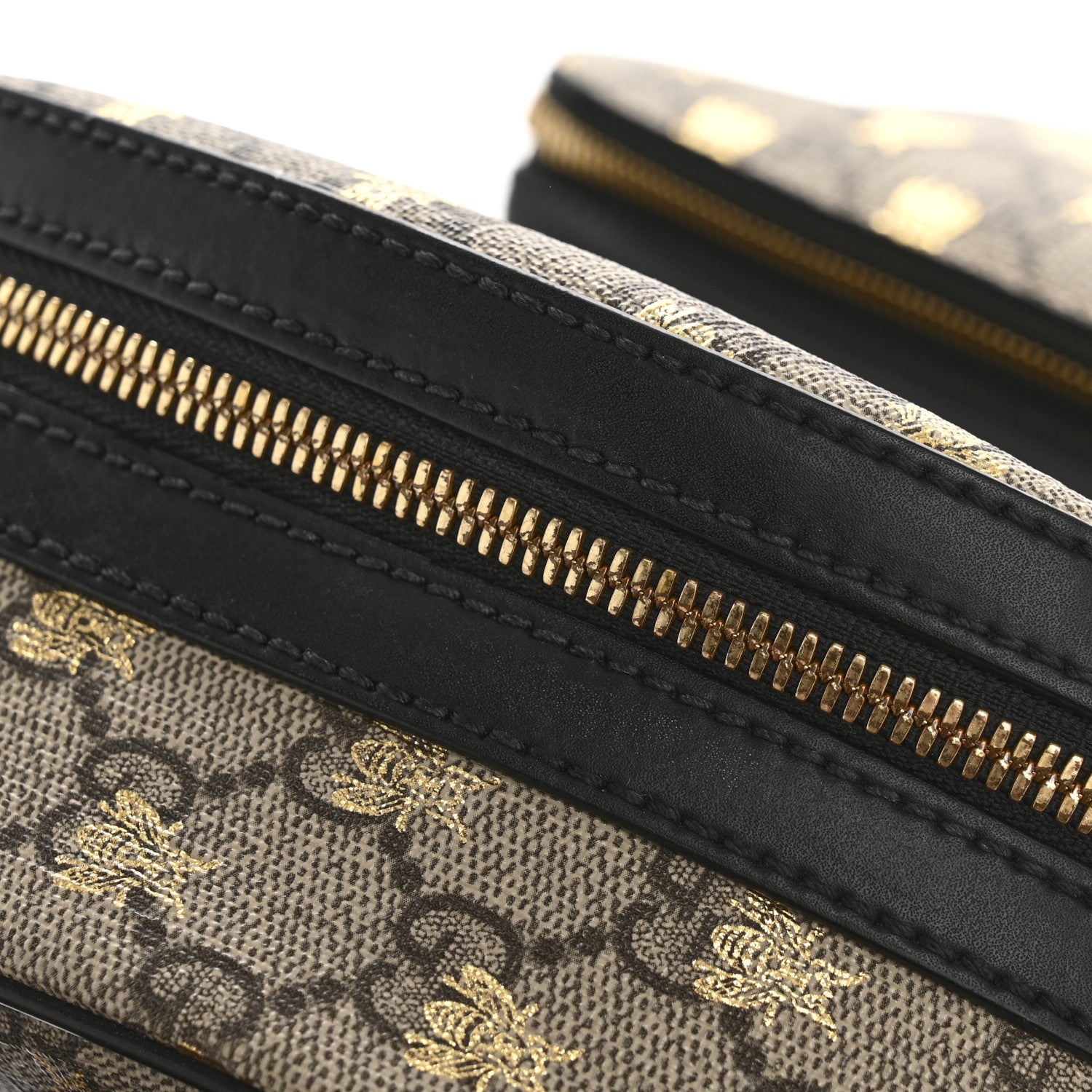 Gucci GG Supreme Monogram Bees Print Small Day Backpack Beige Oro Black 12 of 12