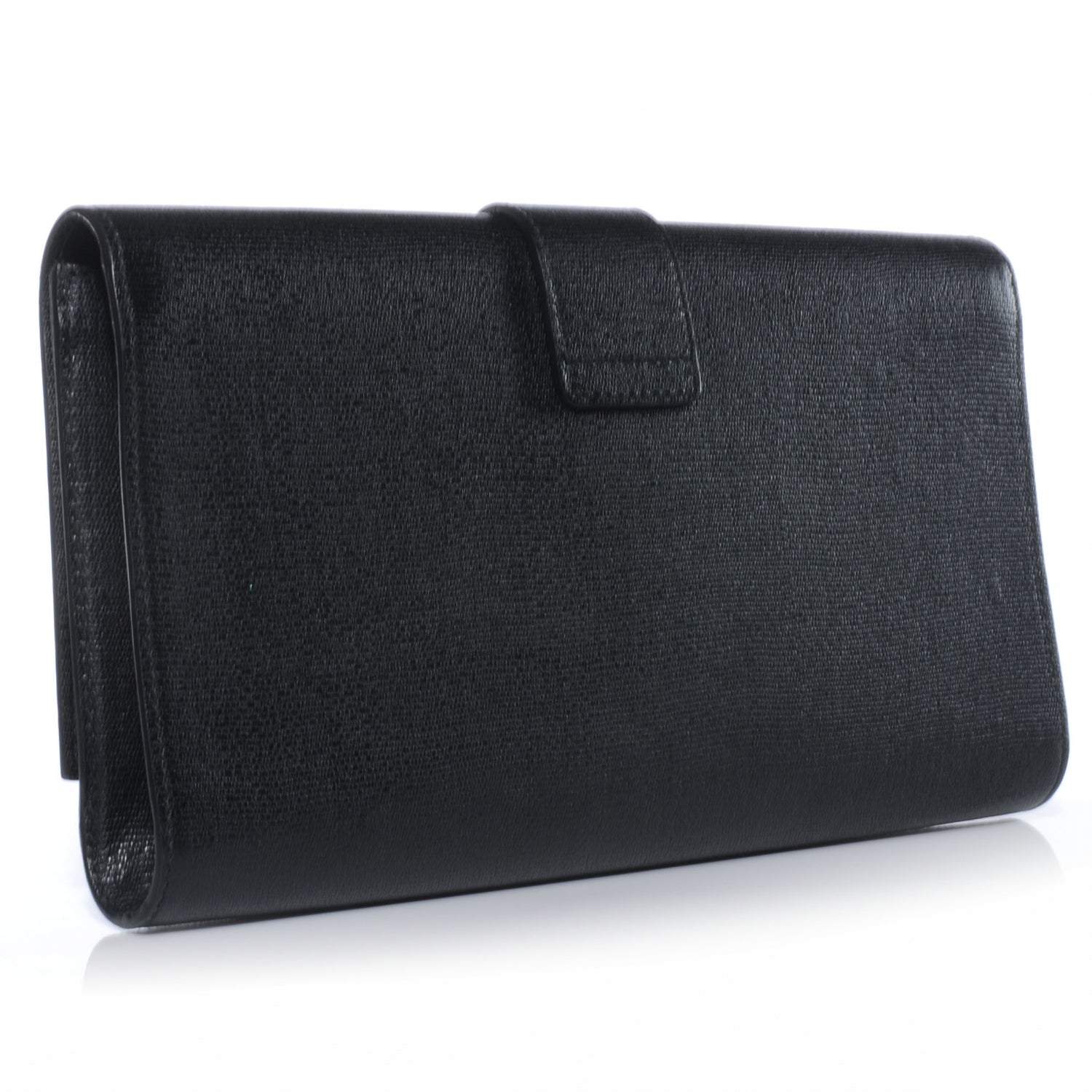 Saint Laurent Textured Leather ChYc Clutch Black 3 of 6