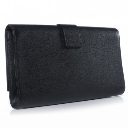 Saint Laurent Textured Leather ChYc Clutch Black 3 of 6