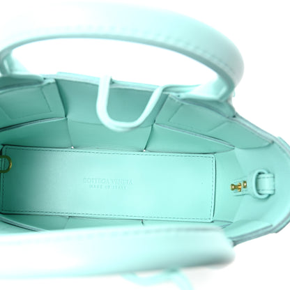 Bottega Veneta Grained Calfskin Maxi Intrecciato Mini Arco Tote Pale Blue 6 of 10