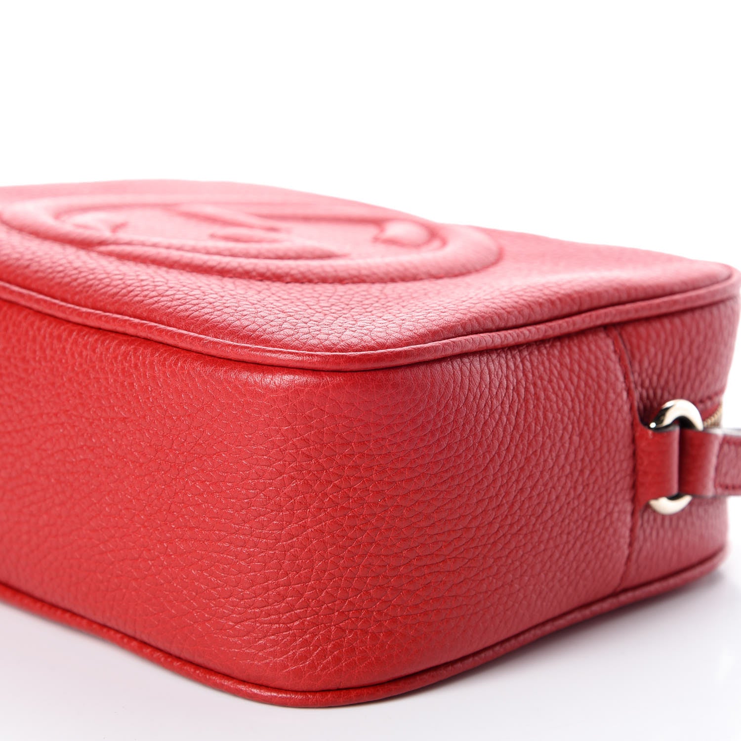 Gucci Pebbled Calfskin Small Soho Disco Bag Vibrant Red 6 of 9