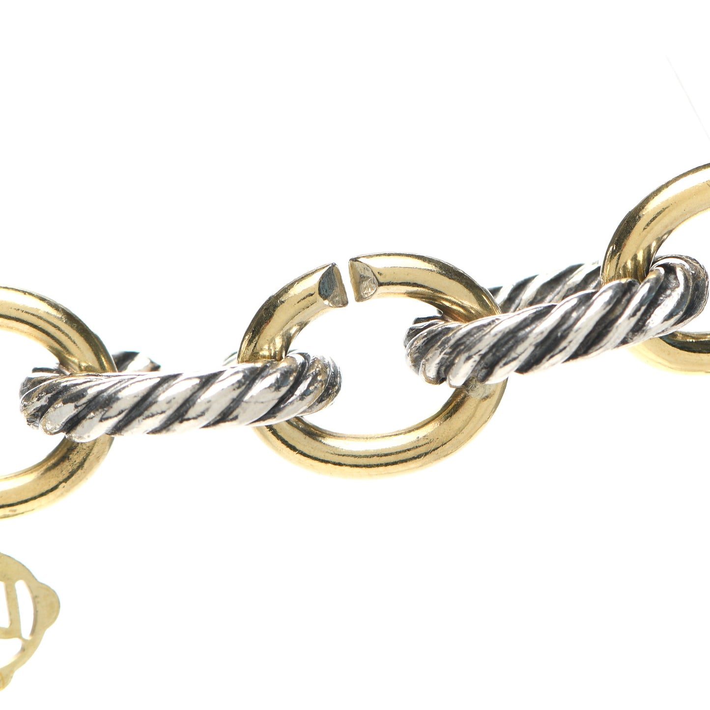 Sterling Silver 18K Yellow Gold 12mm Large Oval Link Necklace