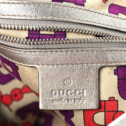 Gucci Metallic Guccissima Medium Pelham Shoulder Bag Silver 6 of 9