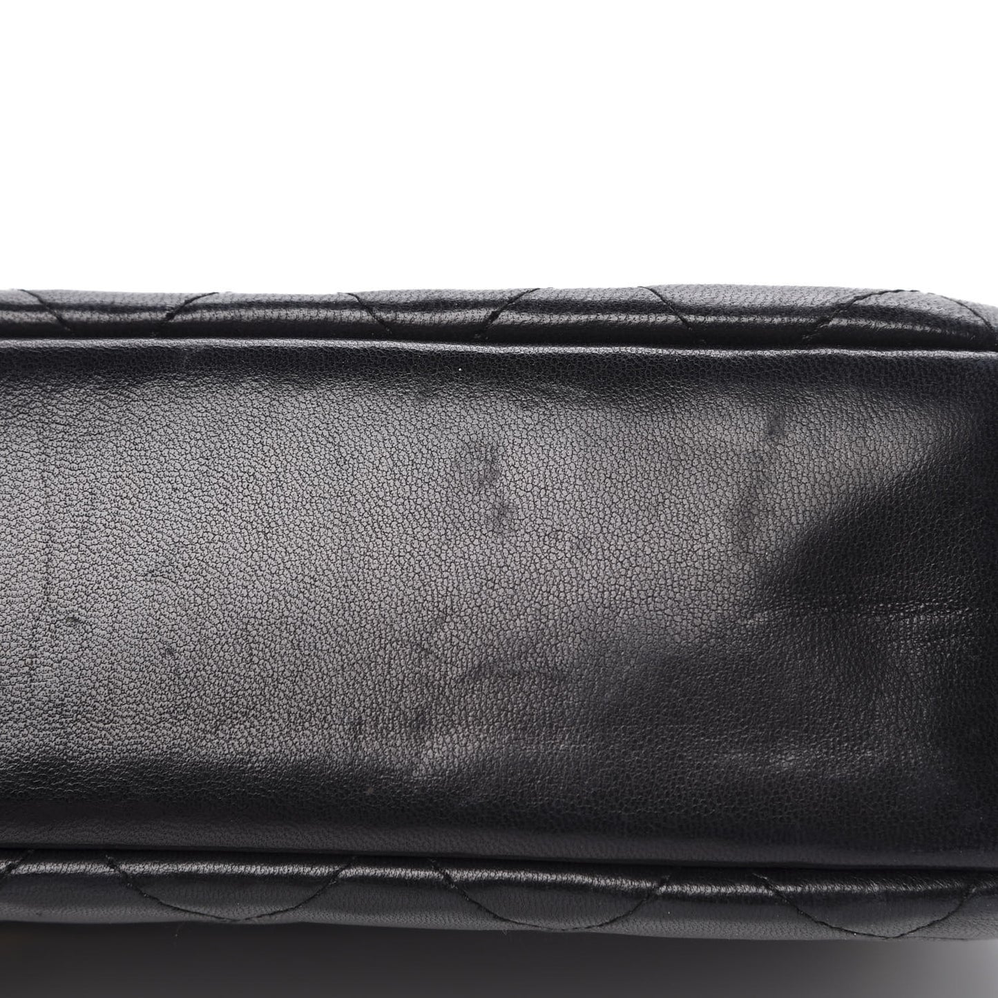 Lambskin Quilted Shoulder Bag Navy Blue