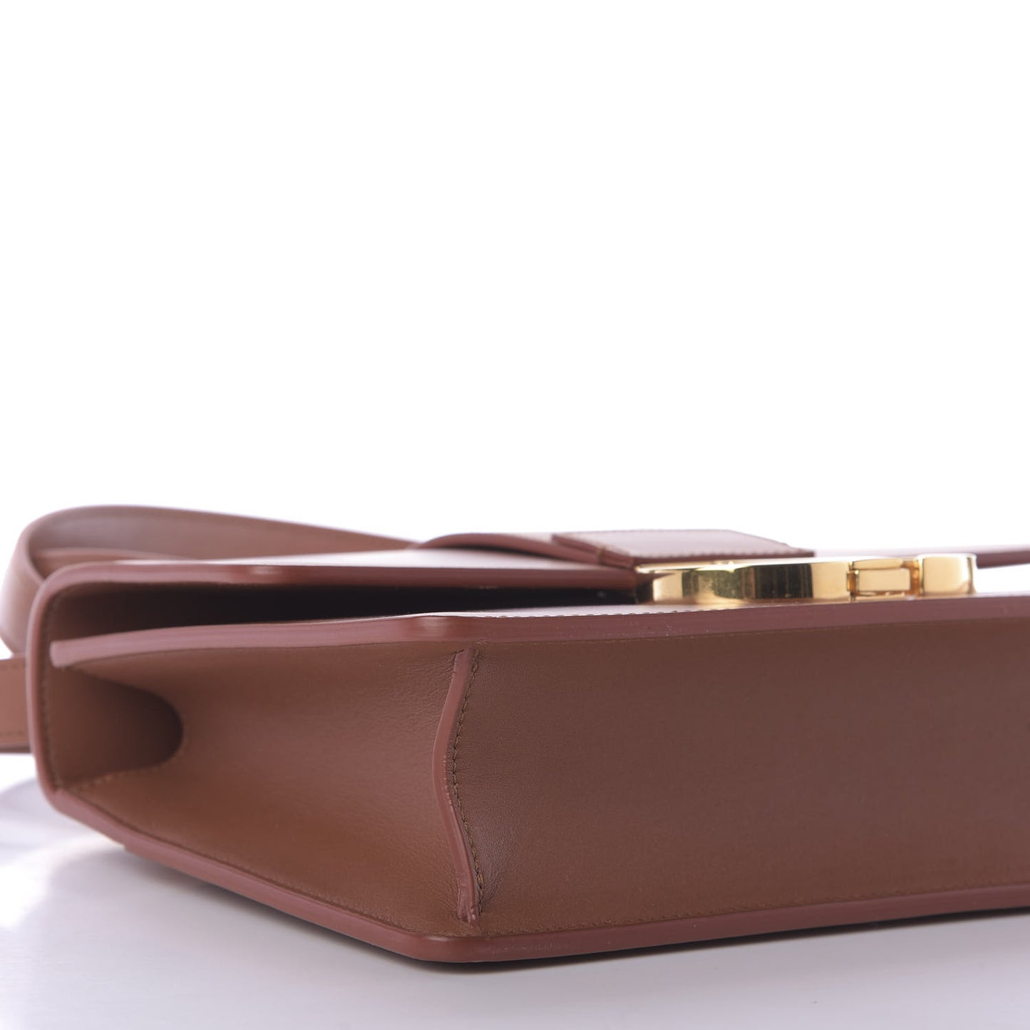 Calfskin 30 Montaigne Flap Bag Dark Tan