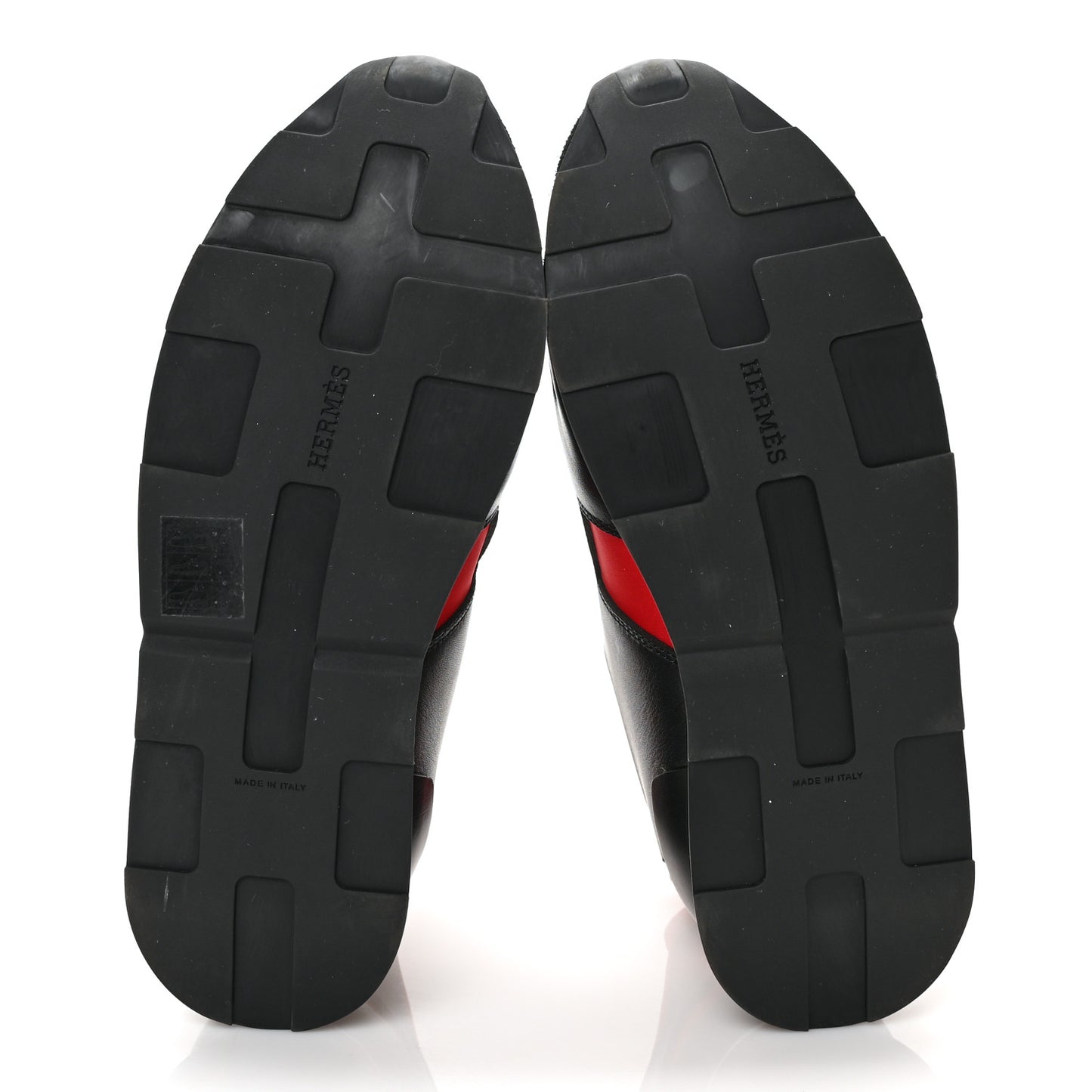 Technical Canvas Calfskin Goatskin Womens Player Sneakers 35 Rouge Black