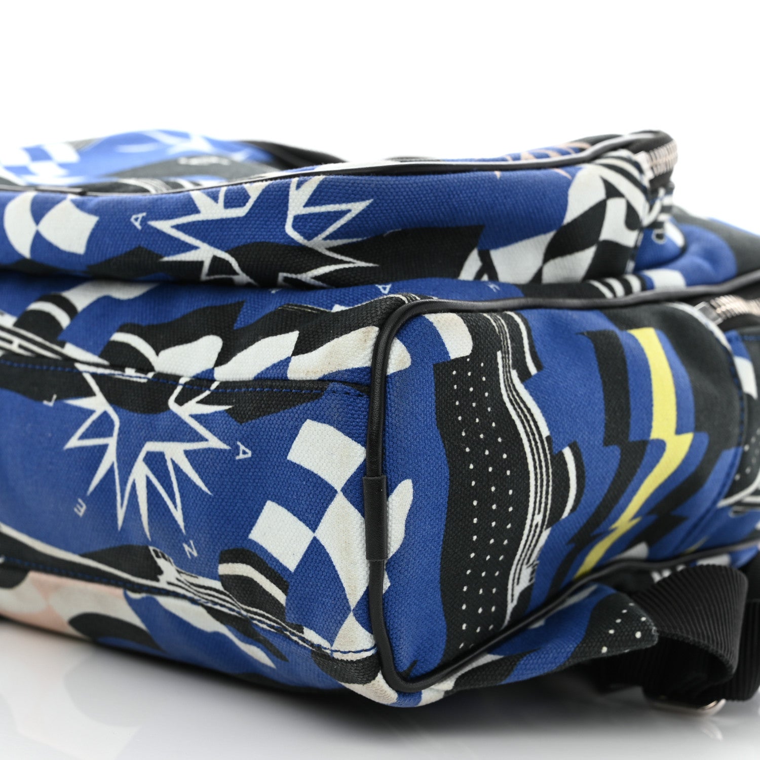 Chanel Canvas Cruise La Pausa Print Backpack Blue Black 10 of 10