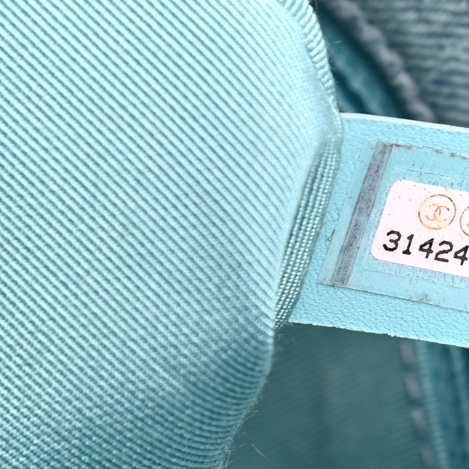 Chanel Denim Quilted Large Chanel 19 Flap Neon Blue 7 of 11