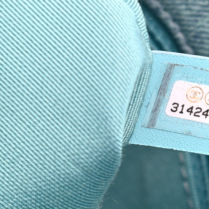 Chanel Denim Quilted Large Chanel 19 Flap Neon Blue 7 of 11