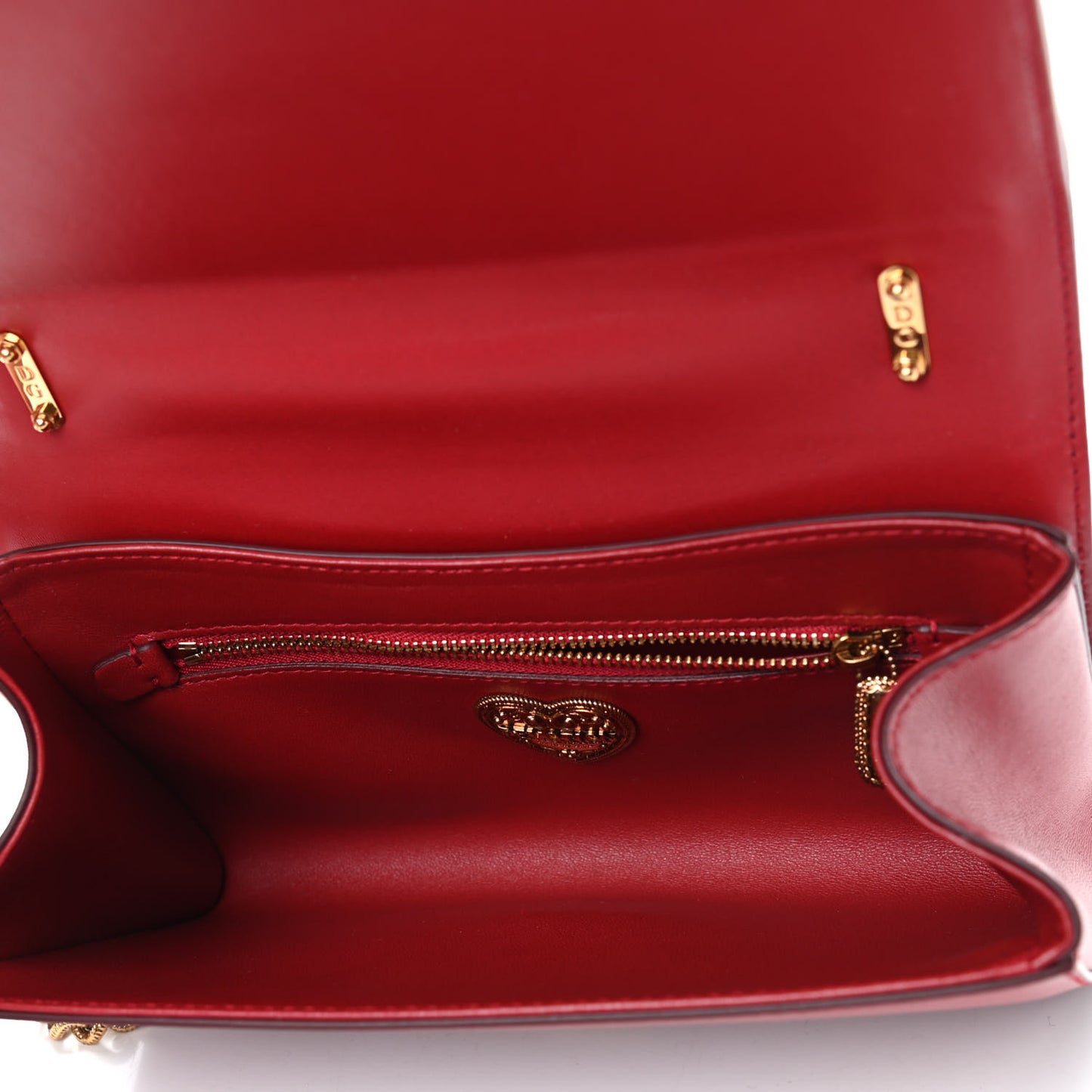 Calfskin Medium Devotion Crossbody Bag Red