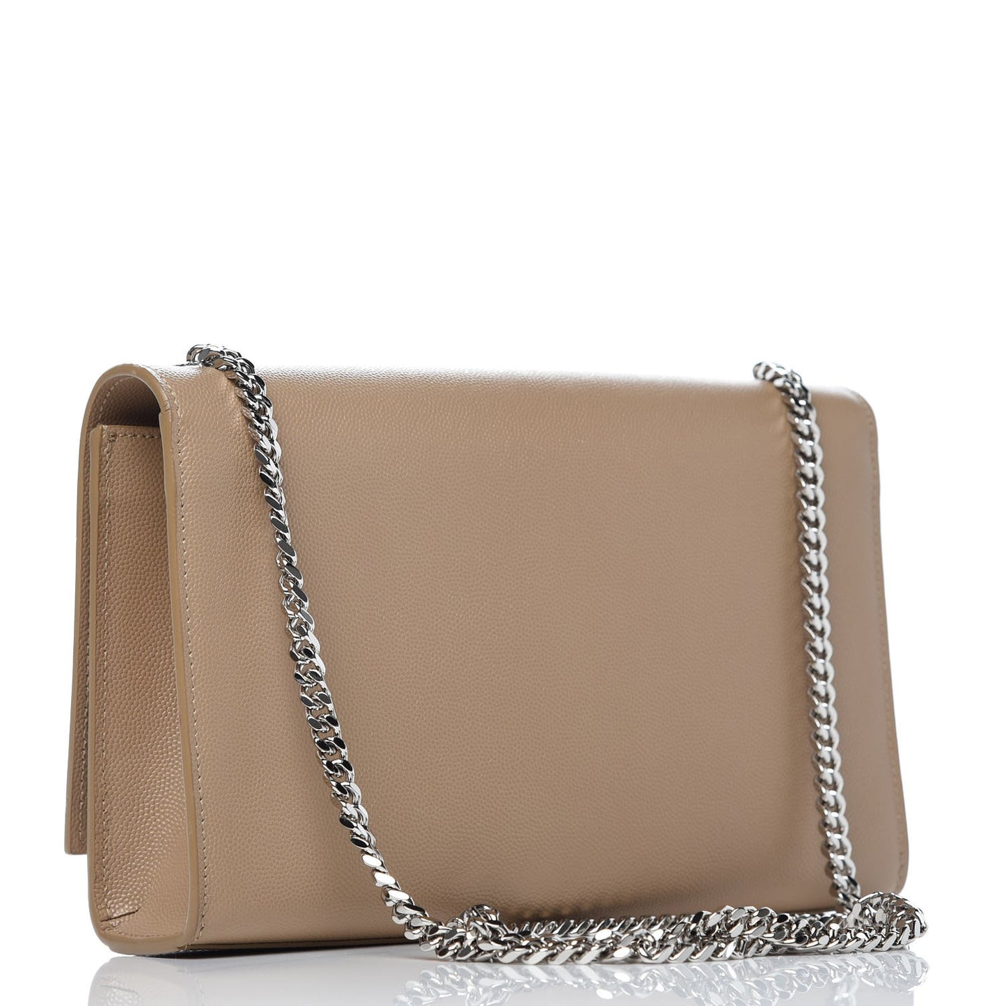 Grain De Poudre Medium Classic Monogram Kate Satchel Sable Beige