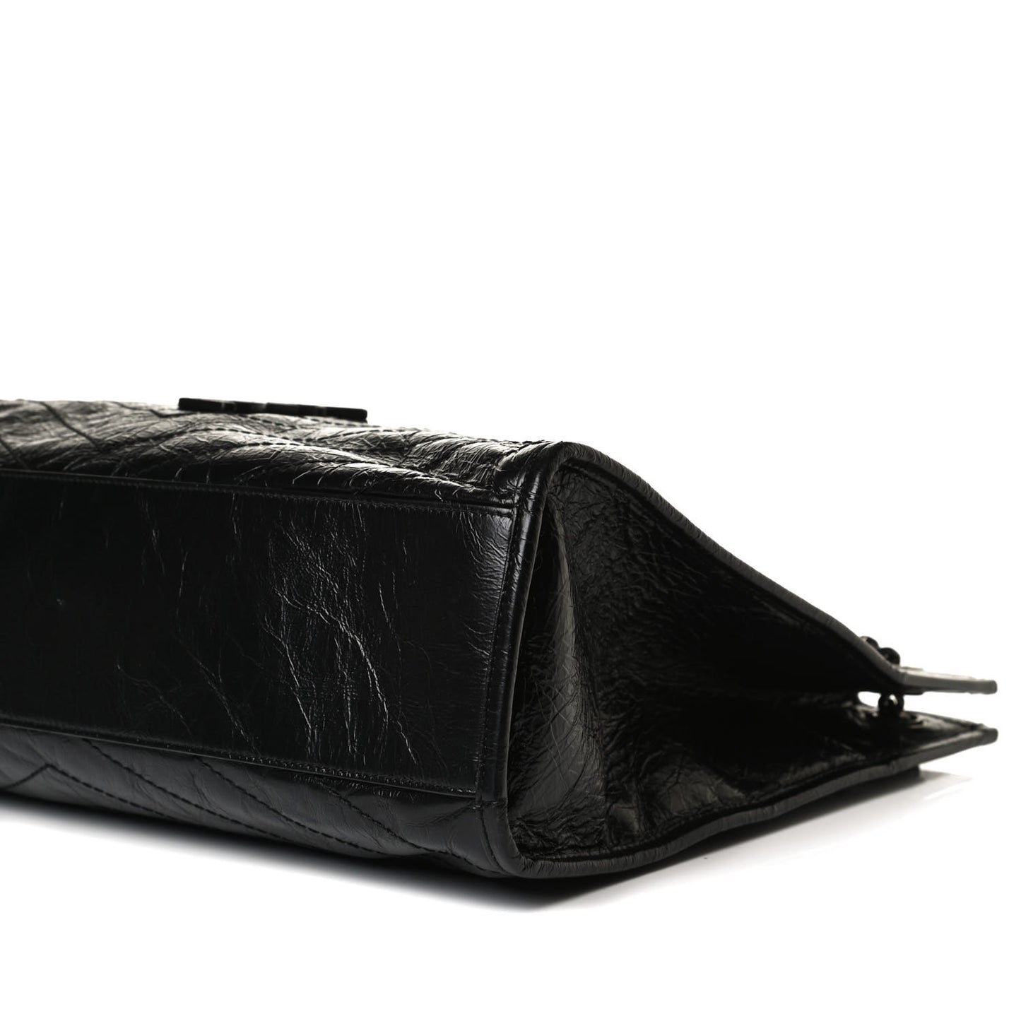 Crinkled Calfskin Matelasse Monogram Niki Shoulder Bag Black