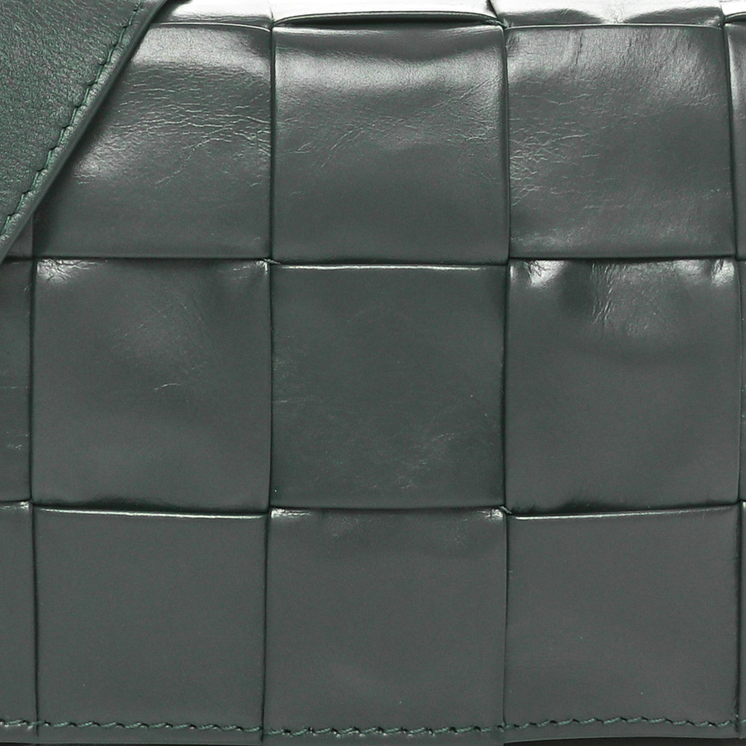 Bottega Veneta Paper Calfskin Maxi Intreccio Small Cassette Crossbody Bag Raintree 9 of 11