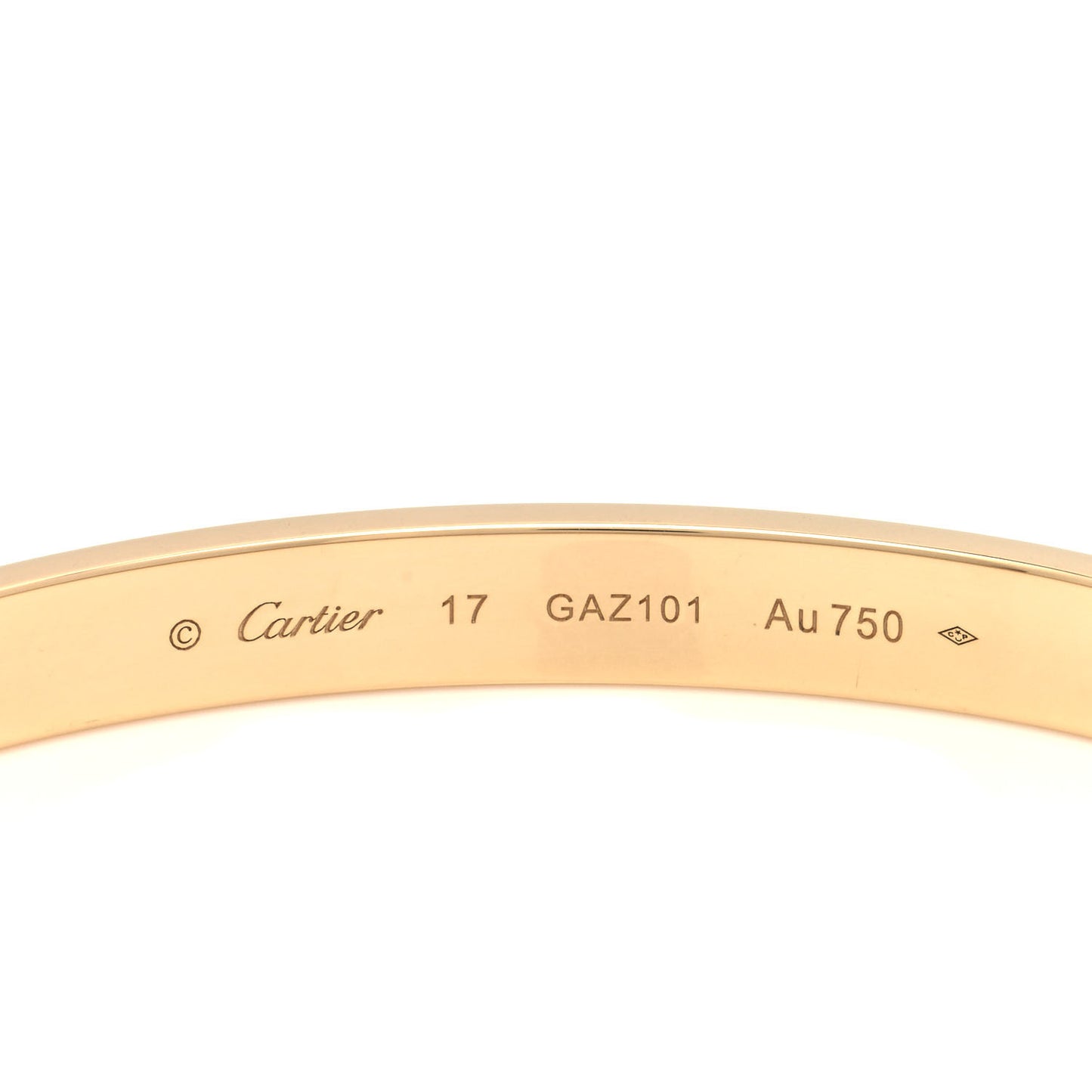 18K Yellow Gold LOVE Bracelet 17
