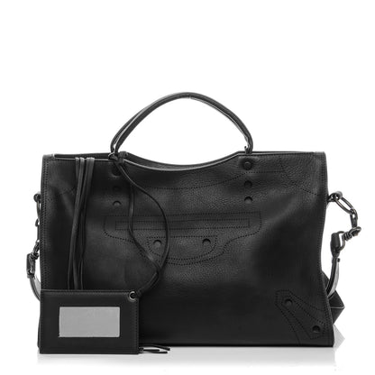 Balenciaga Veau Soyeux Perforated Blackout Hardware City Black 1 of 7