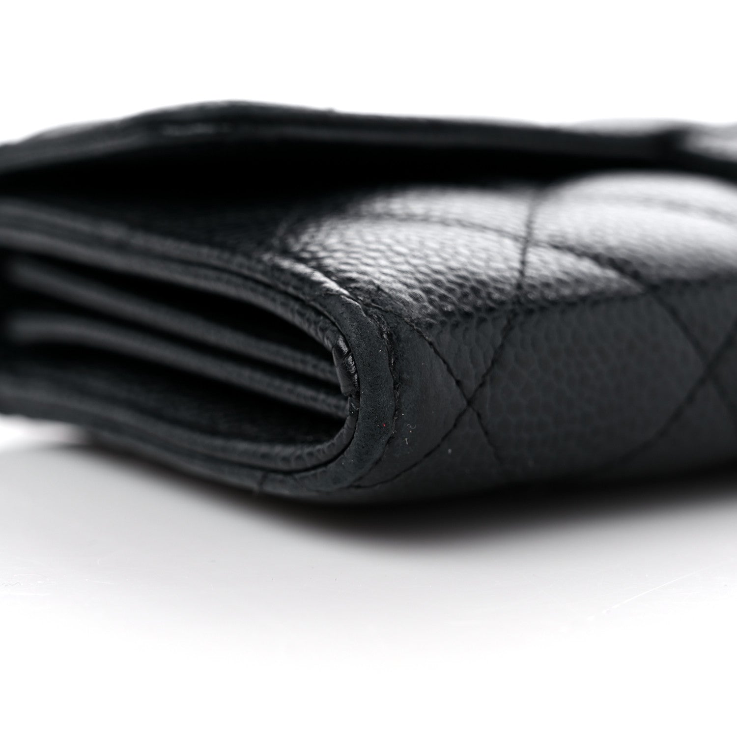 Chanel Caviar Quilted Large Gusset Flap Wallet Black 9 of 18