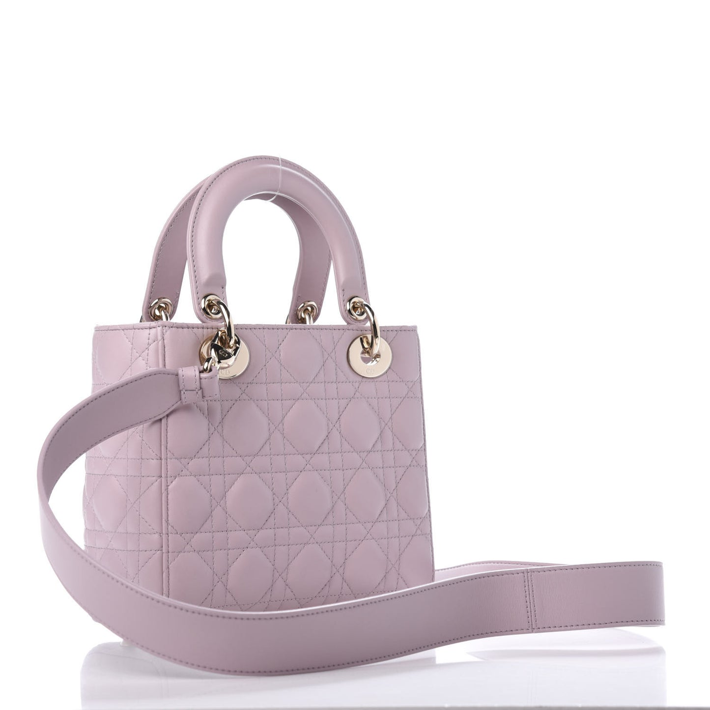 Lambskin Cannage Small Lady Dior Pink