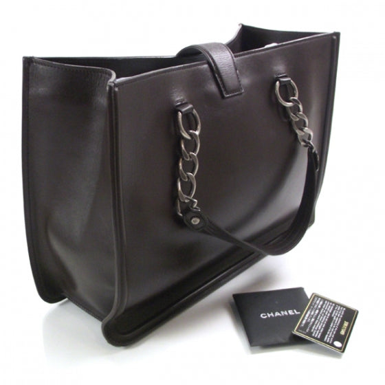 Chanel Calfskin Open Tote Chain Briefcase Bag 3 of 12