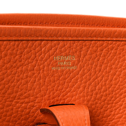 Hermes Taurillon Clemence Evelyne II PM Orange 6 of 9