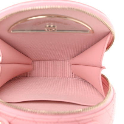 Chanel Caviar Quilted Round Handle With Care Vanity With Chain Pink 7 of 13