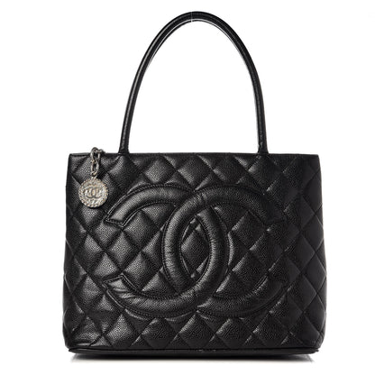 Chanel Caviar Quilted Medallion Tote Black 1 of 17