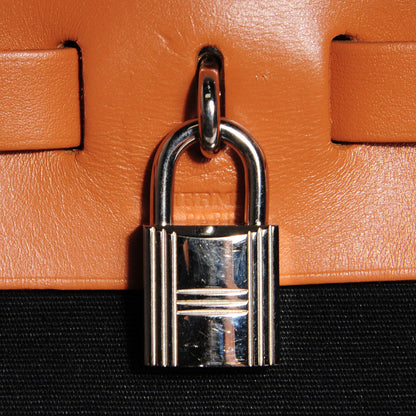 Hermes Vache Hunter Toile Herbag 30 PM Natural Noir 8 of 12