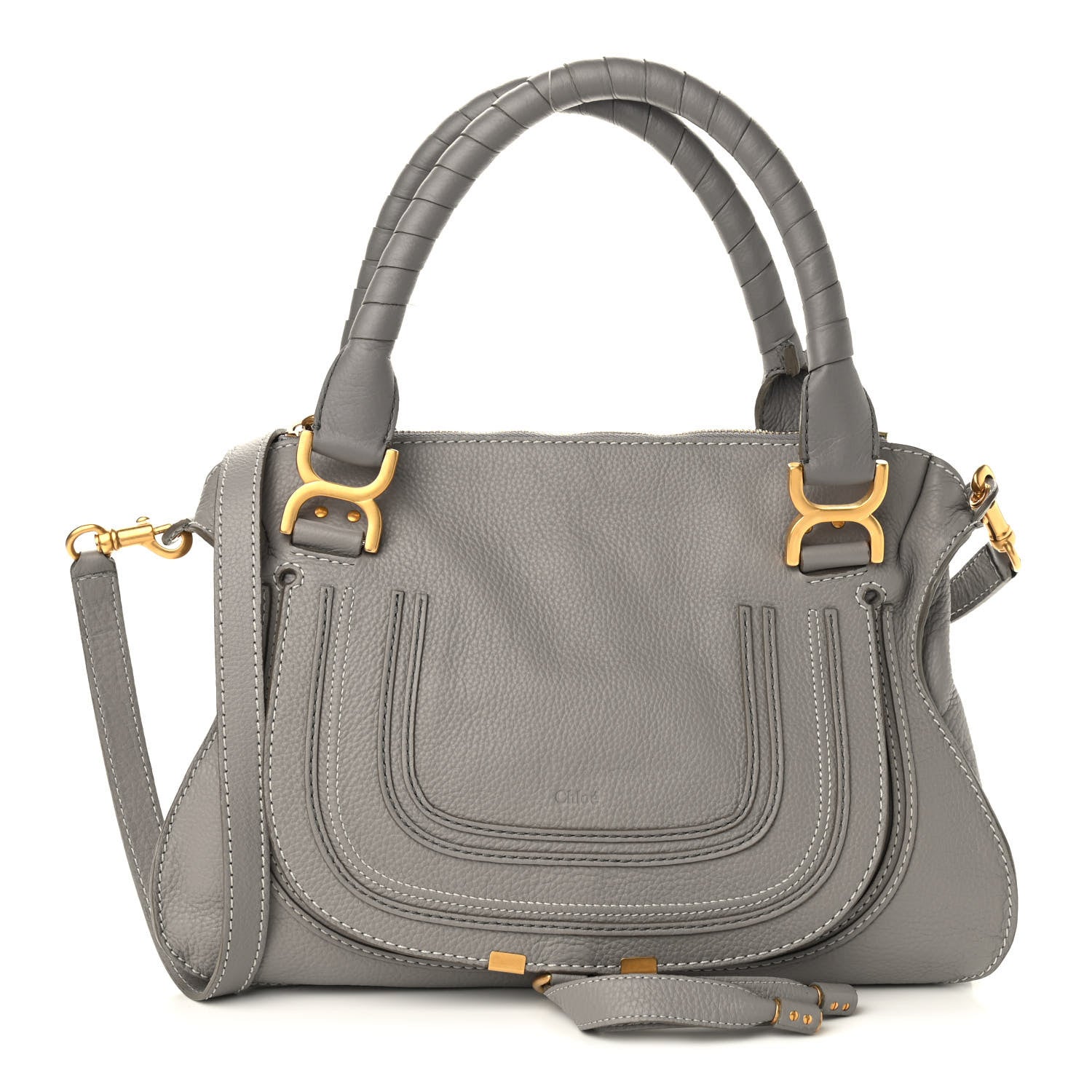 Chloe Calfskin Medium Marcie Satchel Cashmere Grey 1 of 12