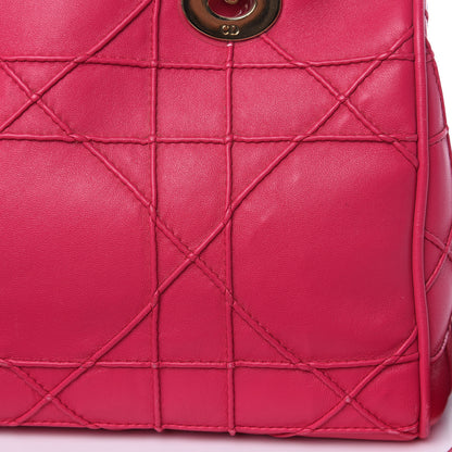 Christian Dior Lambskin Cannage Mini Granville Polochon Fuchsia 15 of 16