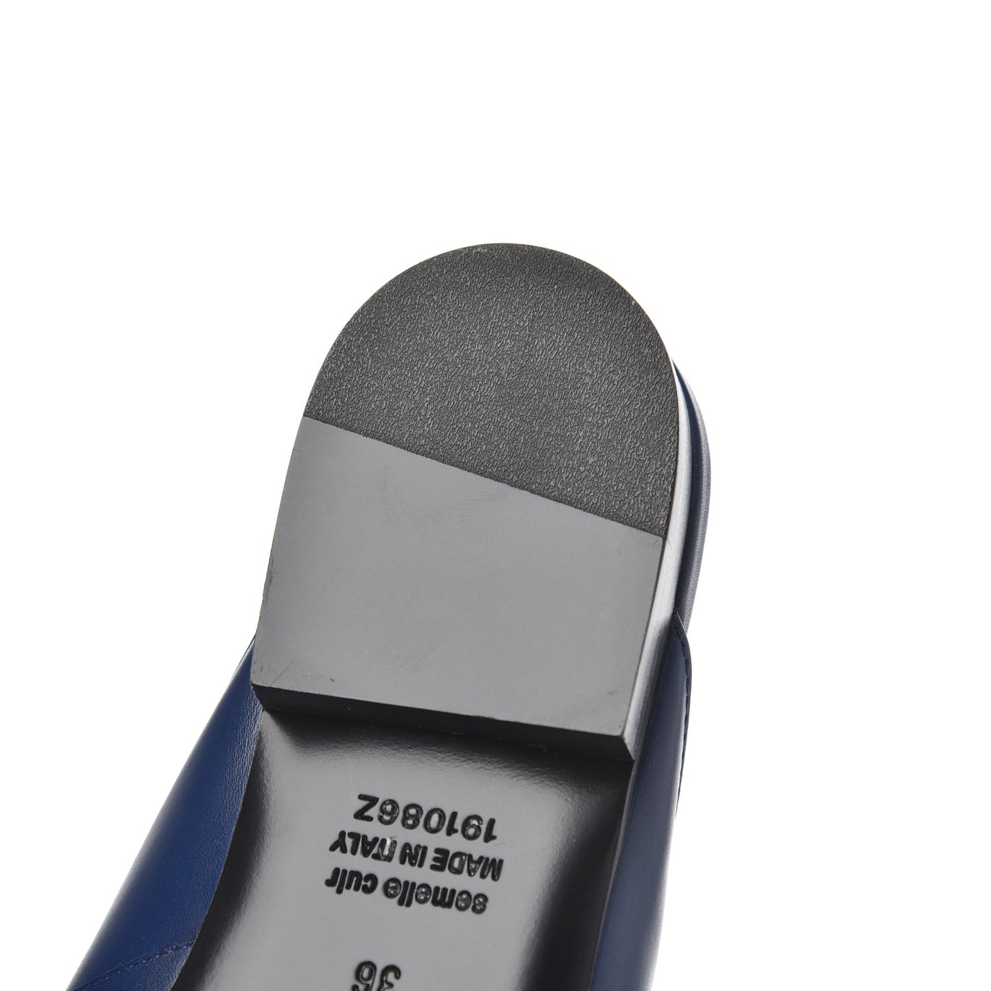 Calfskin Oz Mules 36 Bleu Maritime