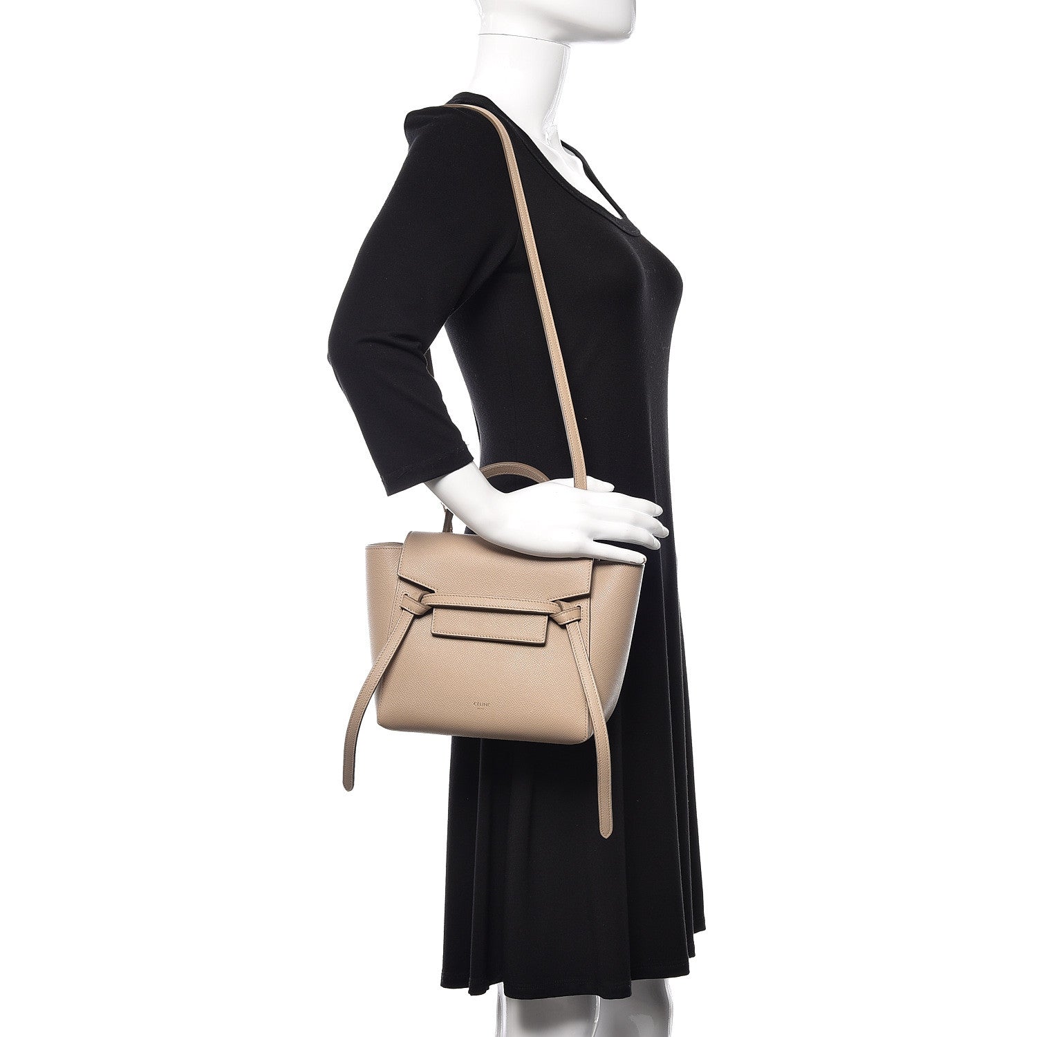 Celine Grained Calfskin Nano Belt Bag Light Taupe 2 of 10