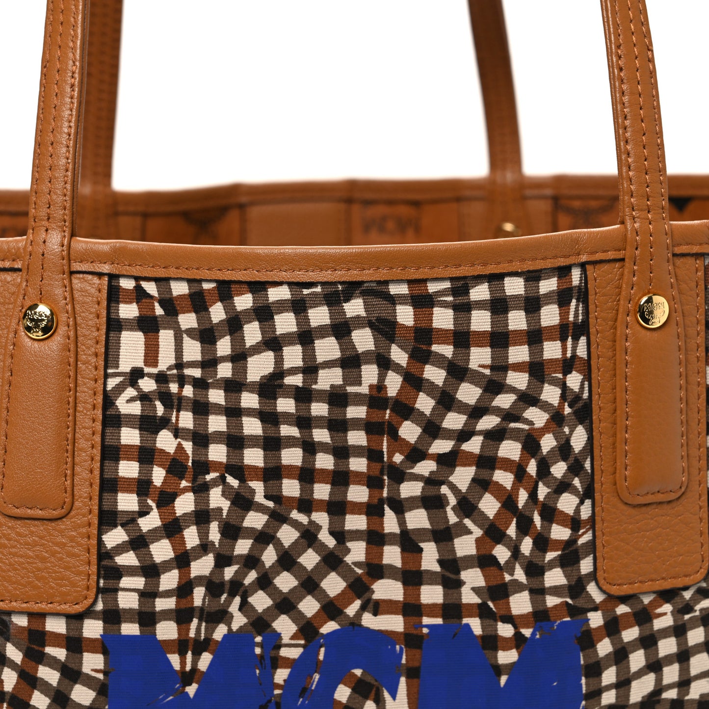 Visetos Medium Liz Reversible Shopper Tote Cognac