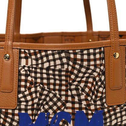 MCM Visetos Medium Liz Reversible Shopper Tote Cognac 6 of 17