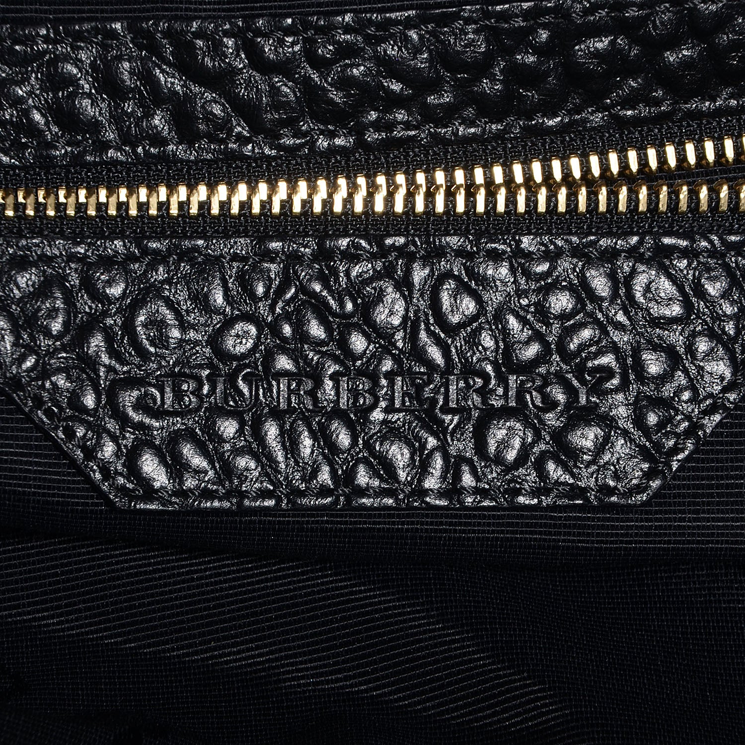 Burberry Signature Grain Medium Lindburn Hobo Black 6 of 10