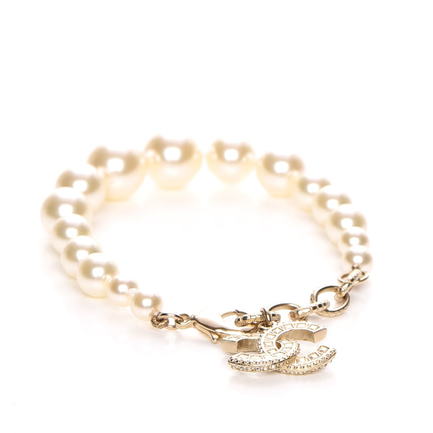 Pearl CC Bracelet Gold